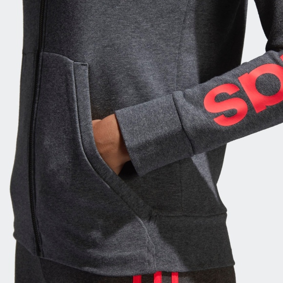 WOMEN WOMEN'S ESS LINEAR HOODIE cf8803 b10,28,30 - Picture 2 of 7